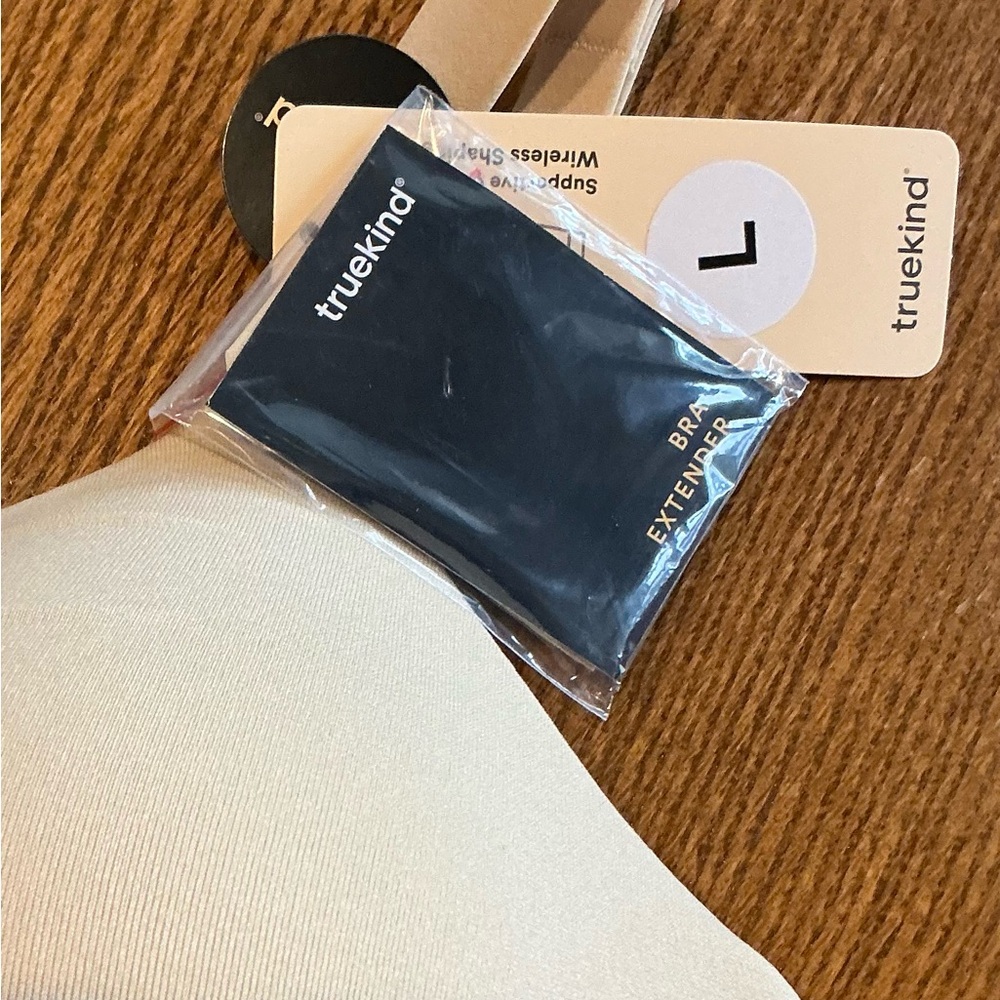 Set Of Two Truekind Supportive Comfort Wireless Shaping Bras Size L Beige New - Picture 6 of 13